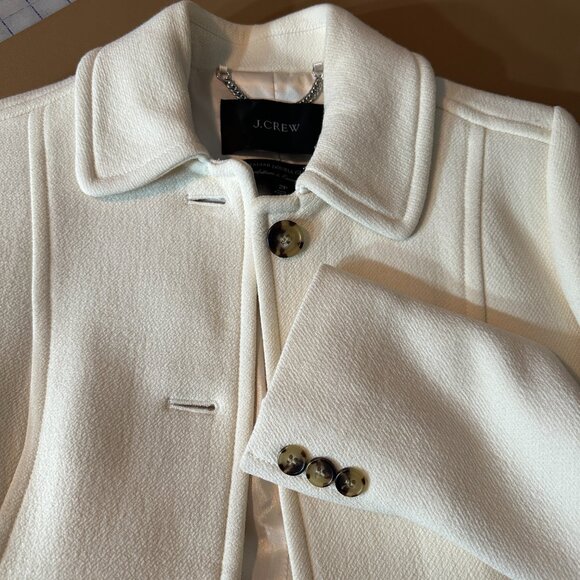 J.Crew Wool-Blend Lady Coat, Ivory, 2P - Picture 7 of 8